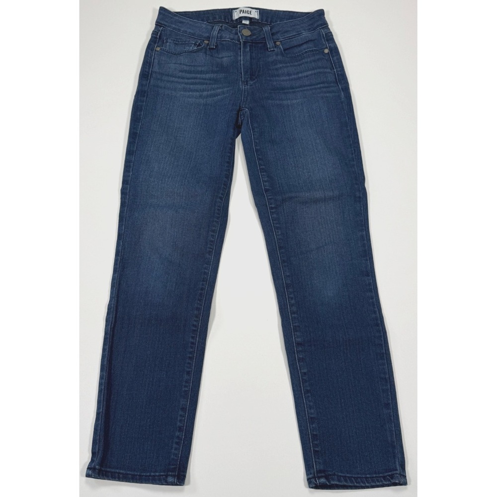 Paige Verdugo Crop Skinny Jeans sz 25 Sabi Dark Wash Transcend Stretch Designer